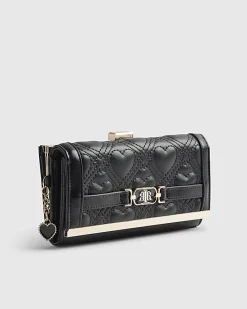 Black Heart Quilted Purse
