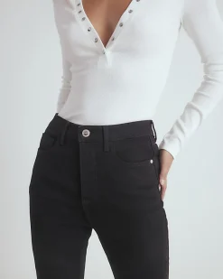 Black High Waisted Sculpt Flare Jeans