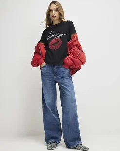 Black L'amour Lips T-Shirt