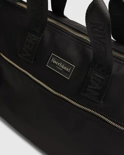Black Large Webbing Strap Holdall Bag