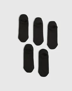 Black Liner Socks Pack Of 5 Socks