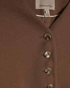 Black Long Balloon Sleeve Button Up Jacket
