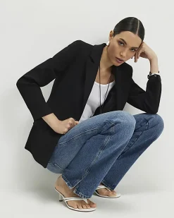 Black Long Sleeve Single Breasted Blazer