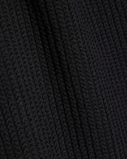 Black Metal Trim Textured Swimsuit
