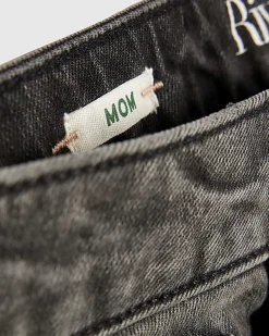Black Mid Rise Mom Fit Sculpt Jeans