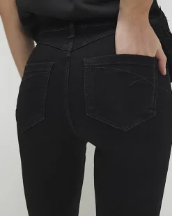 Black Mid Rise Sculpt Skinny Jeans