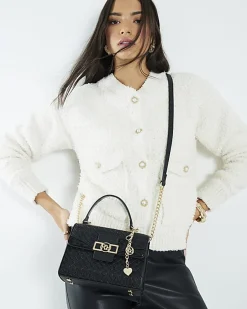 Black Mini Cross Body Tote Bag