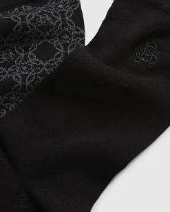 Black Monogram Pack Of 5 Socks