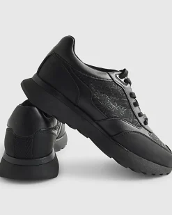 Black Monogram Runner Trainers