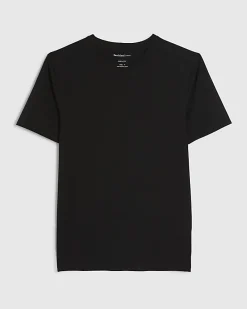 Black Muscle Fit Essential V Neck T-Shirt