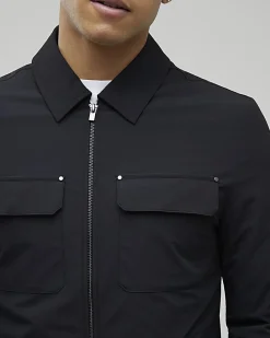Black Muscle Fit Shacket