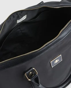 Black Nylon Barrell Travel Bag
