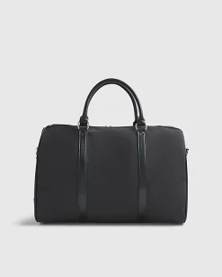 Black Nylon Barrell Travel Bag