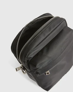 Black Nylon Cross Body Bag
