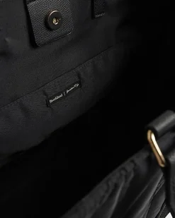 Black Nylon Quilted Shopper Bag