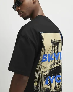 Black Oversized Brooklyn Midweight T-Shirt