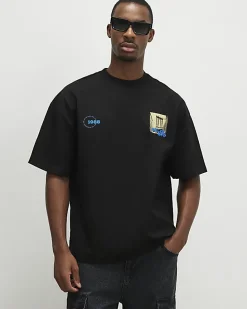 Black Oversized Brooklyn Midweight T-Shirt