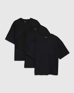Black Oversized Fit Crew Neck T- Shirt