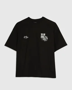 Black Oversized Fit Darts Big Fish T-Shirt