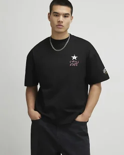 Black Oversized Fit Gods Own Boxing T-Shirt