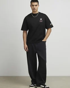 Black Oversized Fit Gods Own Boxing T-Shirt