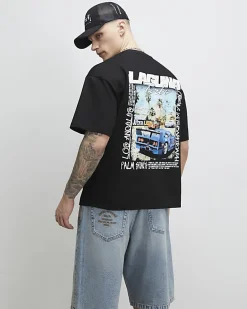Black Oversized Fit Laguna Turbo T-Shirt