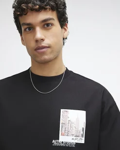 Black Oversized Fit Lightweight T-Shirt
