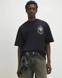 Black Oversized Fit Saint Croix Paris T-Shirt