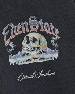 Black Oversized Fit Skull Graphic T-Shirt