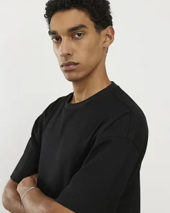 Black Oversized Fit T-Shirt and Shorts Set