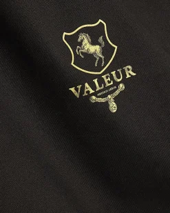 Black Oversized Fit Valeur Crest T-Shirt
