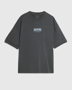 Black Oversized Fit Washed Downtown T-Shirt