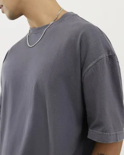 Black Oversized Fit Washed Midweight T-Shirt