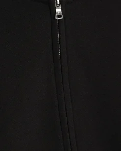 Black Oversized Fit Zip Through Hoodie