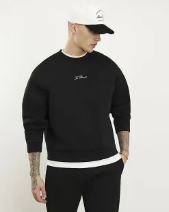 Black Oversized Premium Sweatshirt