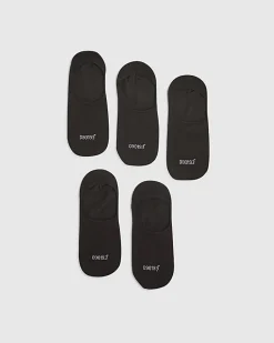 Black Pack Of 5 Ankle Socks
