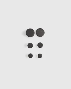 Black Pack Of 3 Stud Earrings