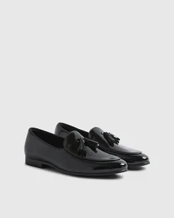 Black Patent Tassel Loafers