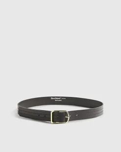Black Premium Leather Belt