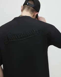 Black Premium Oversized Sanctuaire T-Shirt