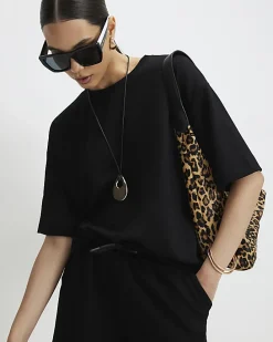 Black Premium Short Sleeve Boxy T-shirt