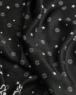 Black Print Bandana
