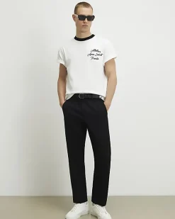 Black Regular Fit 5 Pocket Chino Trousers