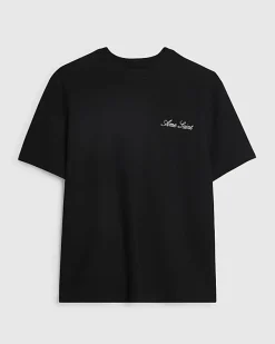 Black Regular Fit Graphic Print T-Shirt