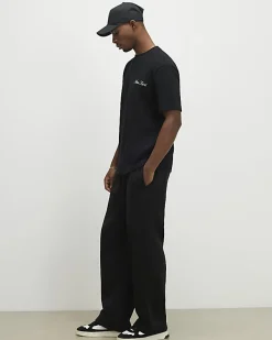 Black Regular Fit Graphic Print T-Shirt