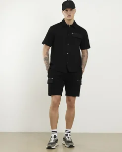 Black Regular Fit Premium Pocket Shirt