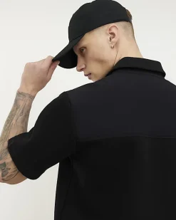 Black Regular Fit Premium Pocket Shirt