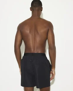Black Regular Length Swim Shorts