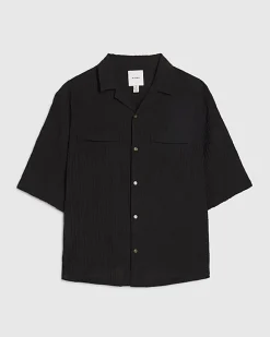 Black RI Studio Crinkle Shirt