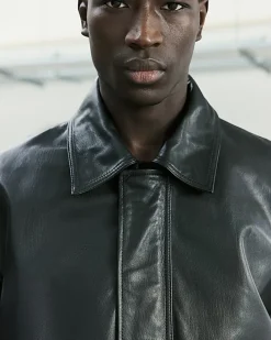 Black RI Studio Leather Blouson Jacket